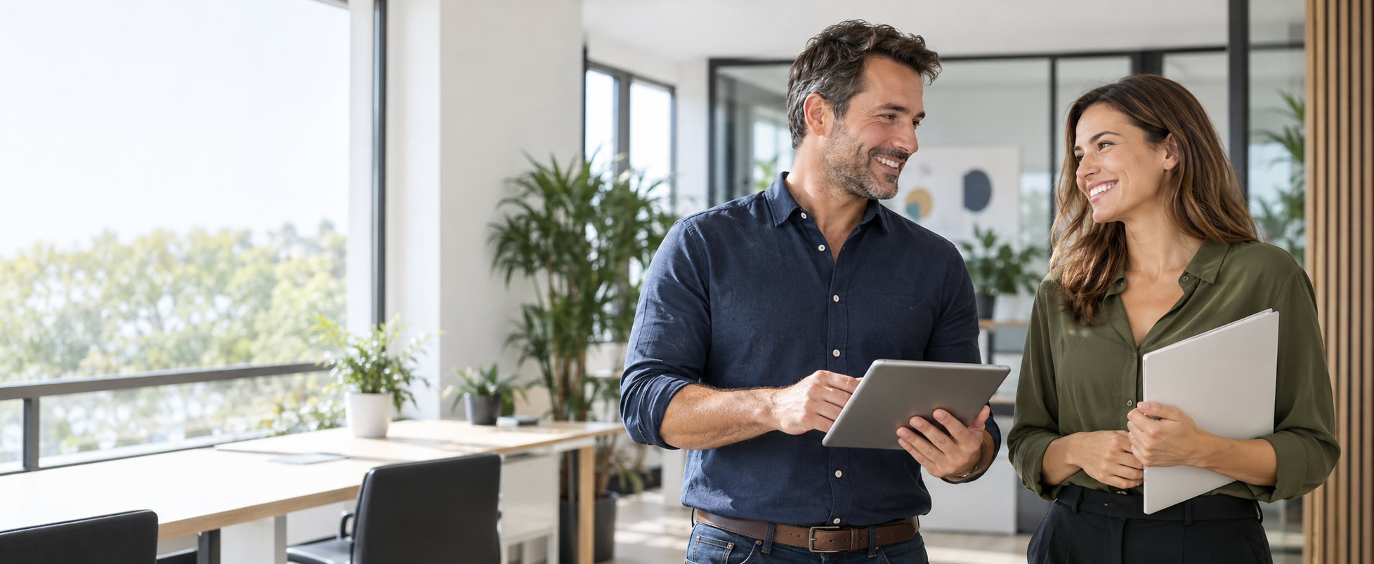 Deux collaborateurs engagés dans la prévention en entreprise