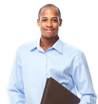 Un représentant du personnel souriant